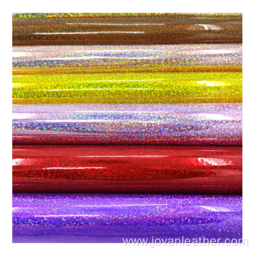 PVC film custom fasion glitter faux PU leather